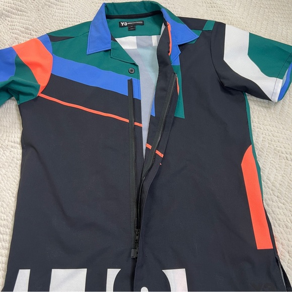 Y3 Adidas Short Sleeve Abstract Print Shirt, Small - Picture 5 of 7